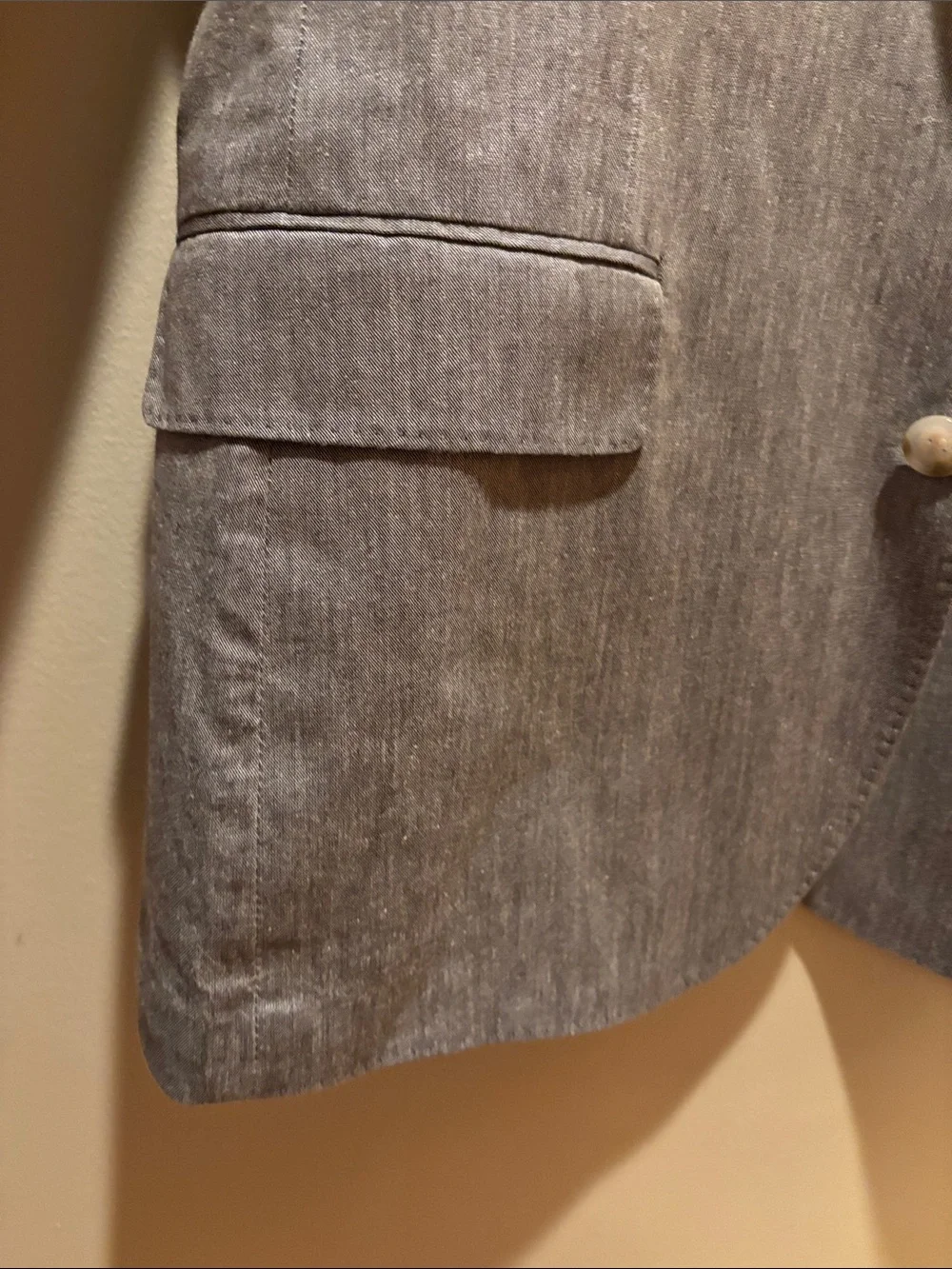 J. Crew Gray Linen-Blend Two-Button Sport Coat